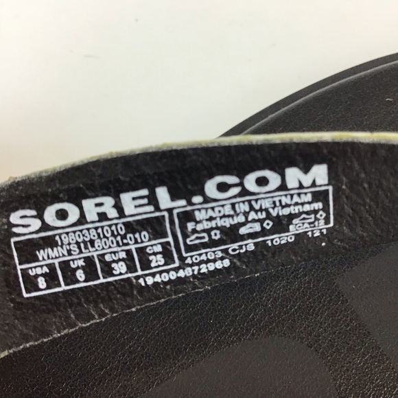 Sorel Ella ll Black & Gray Python Print Leather Flip Flop | 8 - Picture 10 of 11
